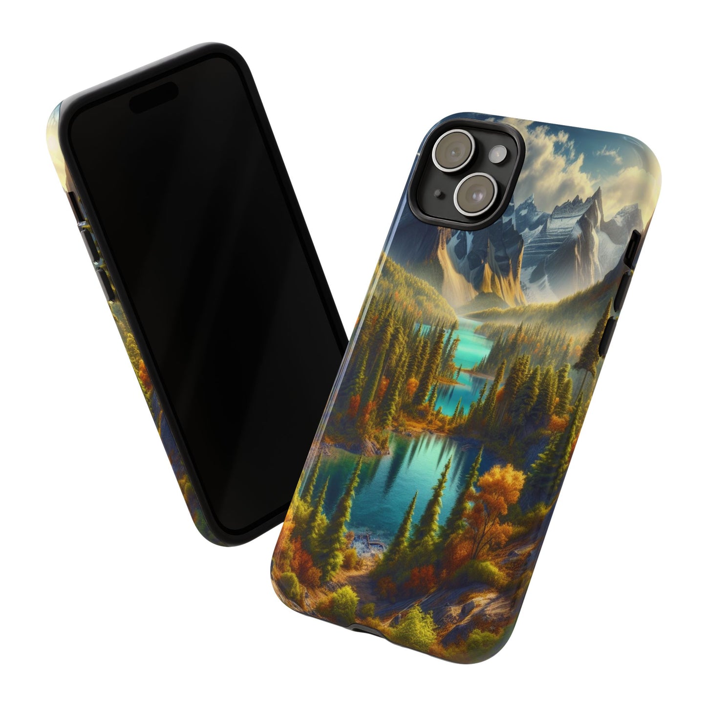 Radiant Peaks and Tranquil Waters - Phone Case