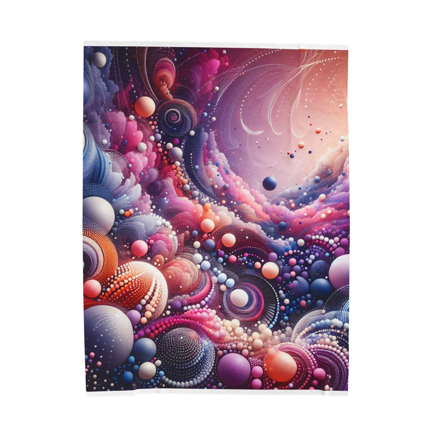 Celestial Dance of Spheres - Plush Blanket