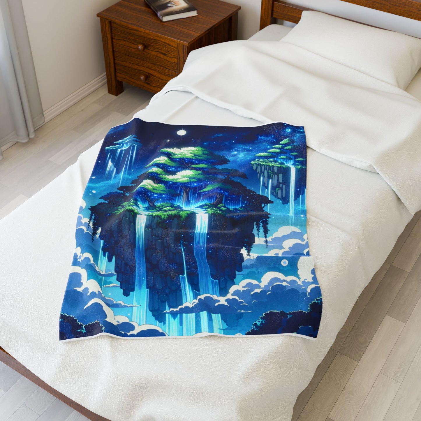 Floating Isles Fantasy - Plush Blanket