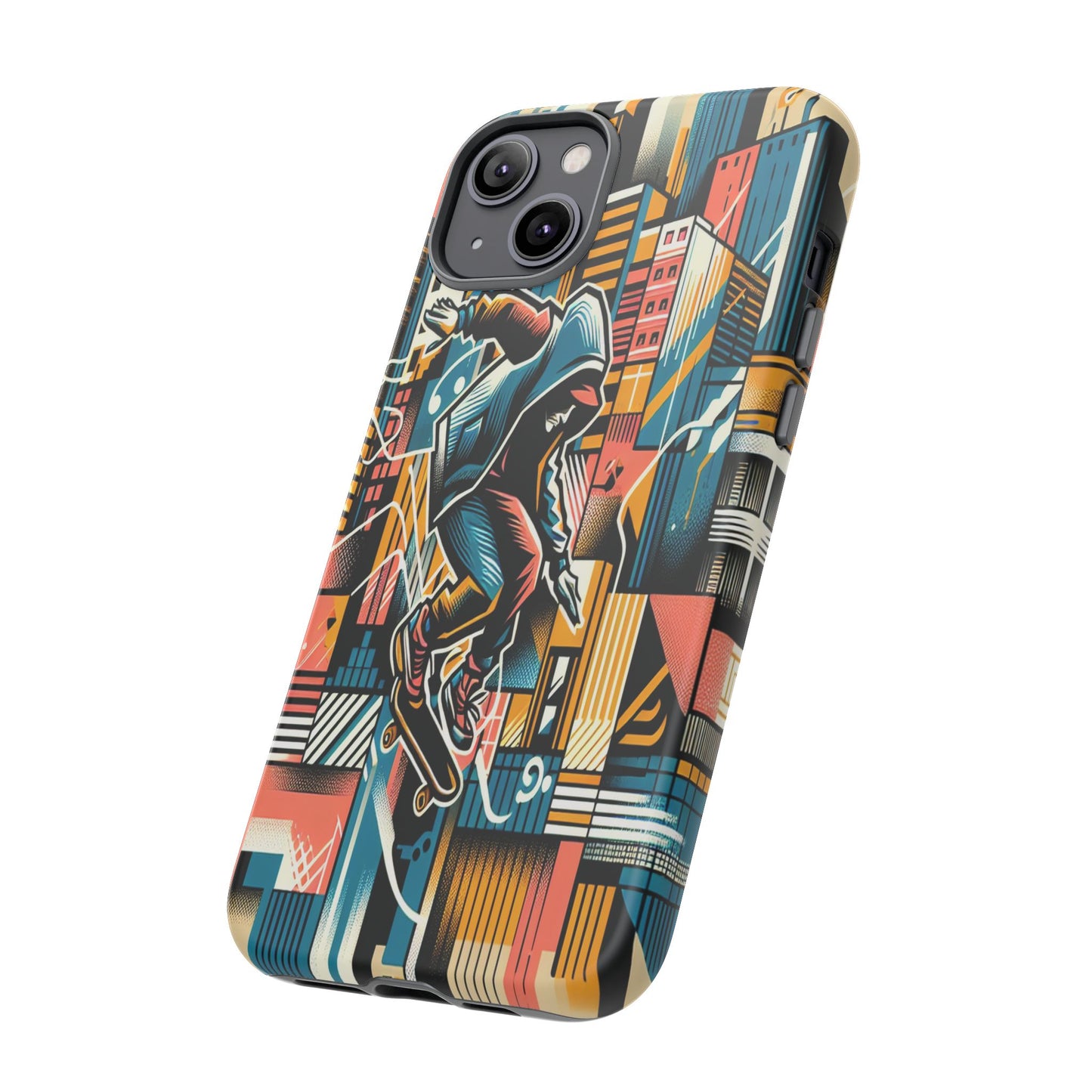 Skater in the Cityscape - Phone Case