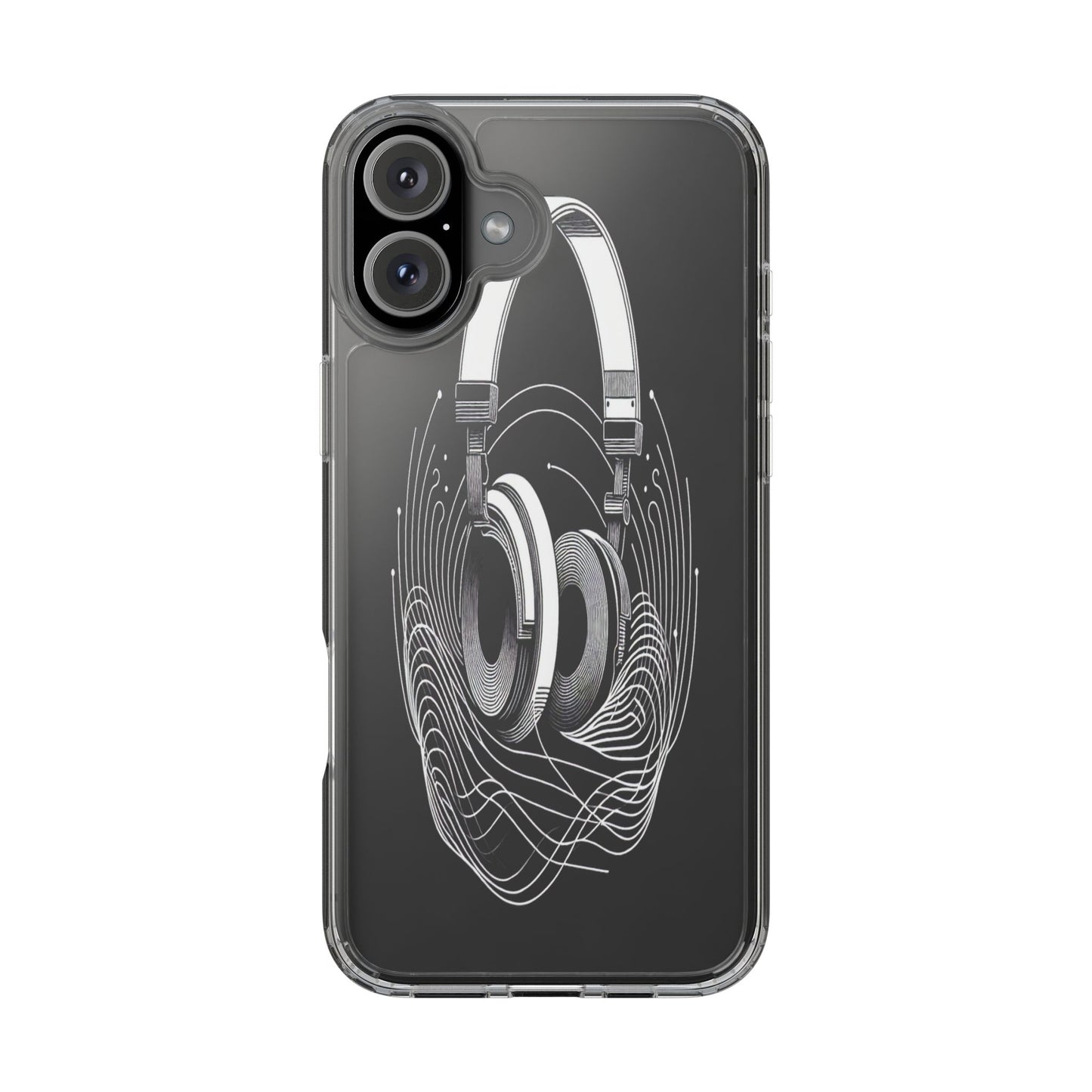Transparent Sound Waves Unleashed Iphone Case Compatible With Iphone 16 15 14 - Clear Phone Cover