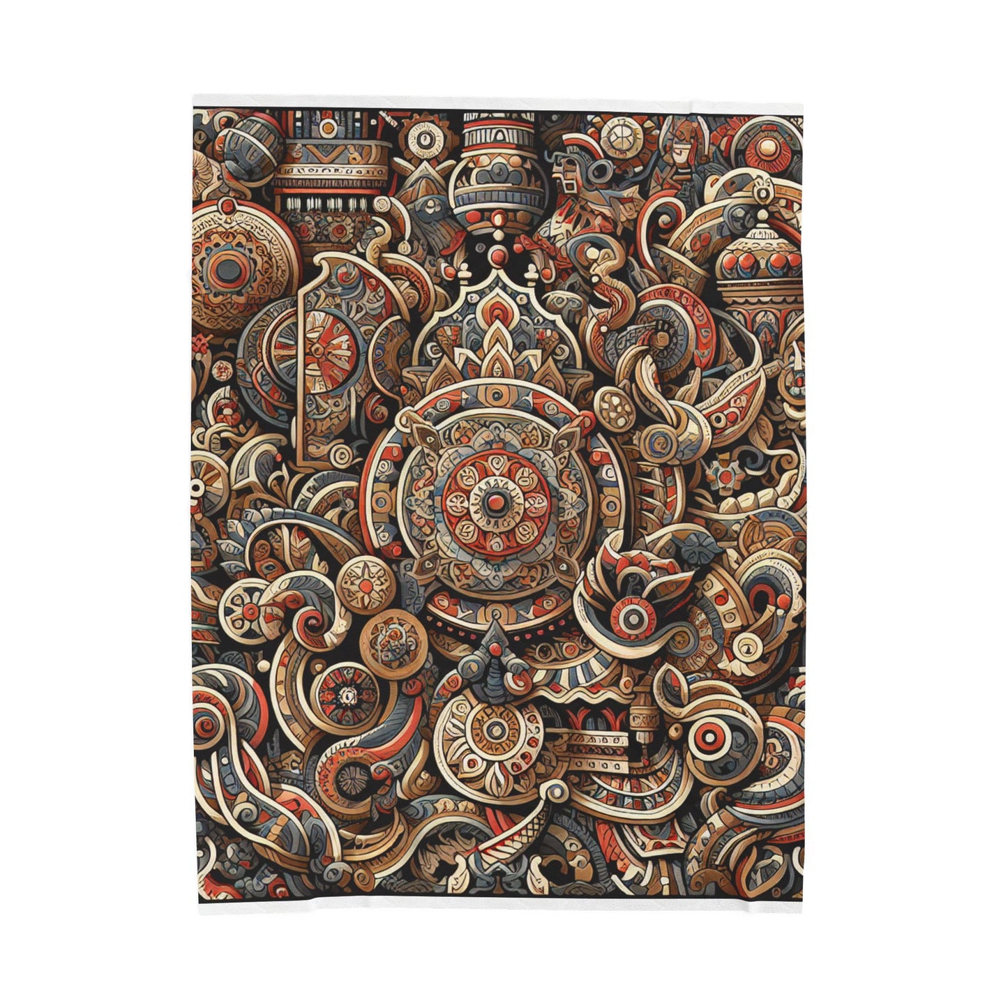 Intricate Tapestry of Time- Plush Blanket
