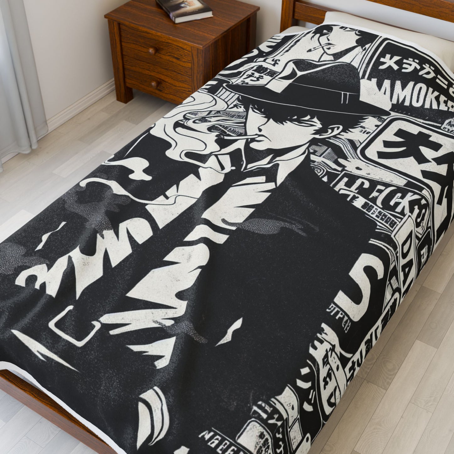 Detective Noir in the City - Plush Blanket