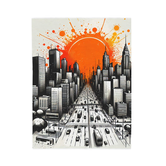 Burst of Energy in the Metropolis - Plush Blanket