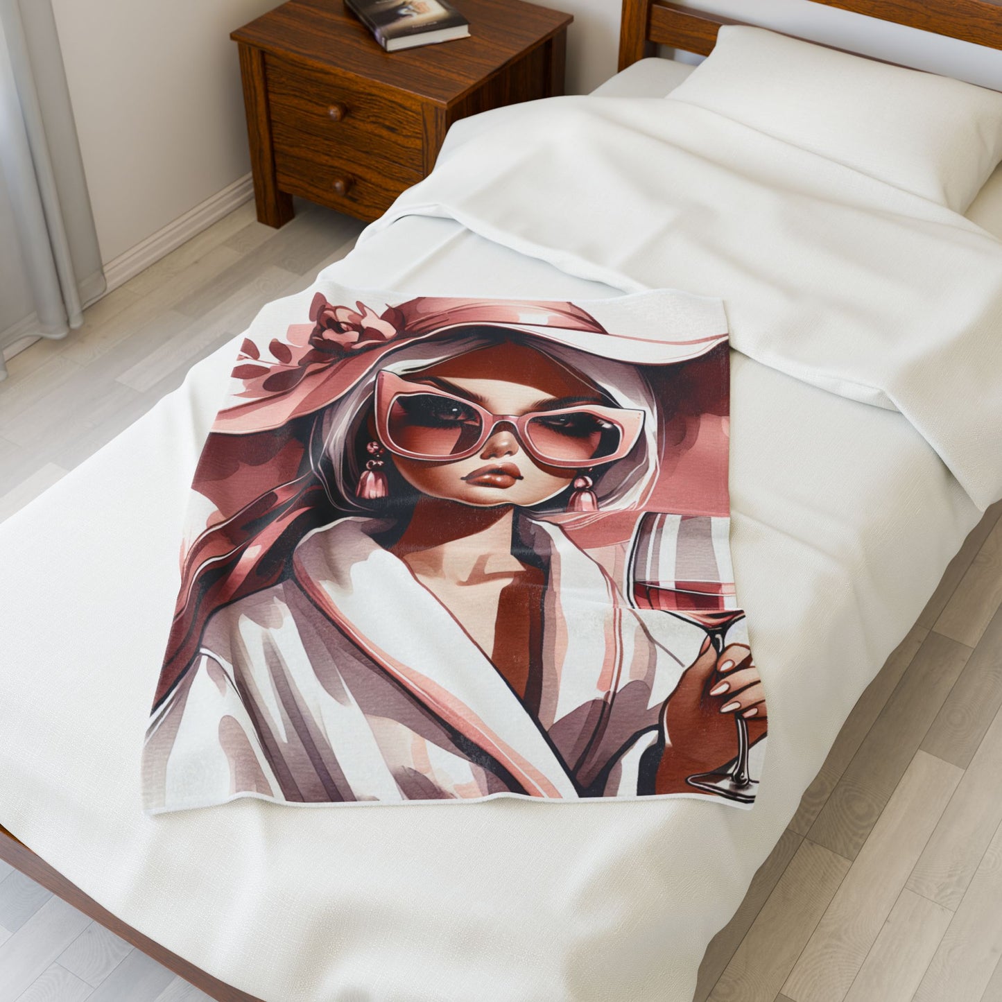 Chic Rosé Moment - Plush Blanket