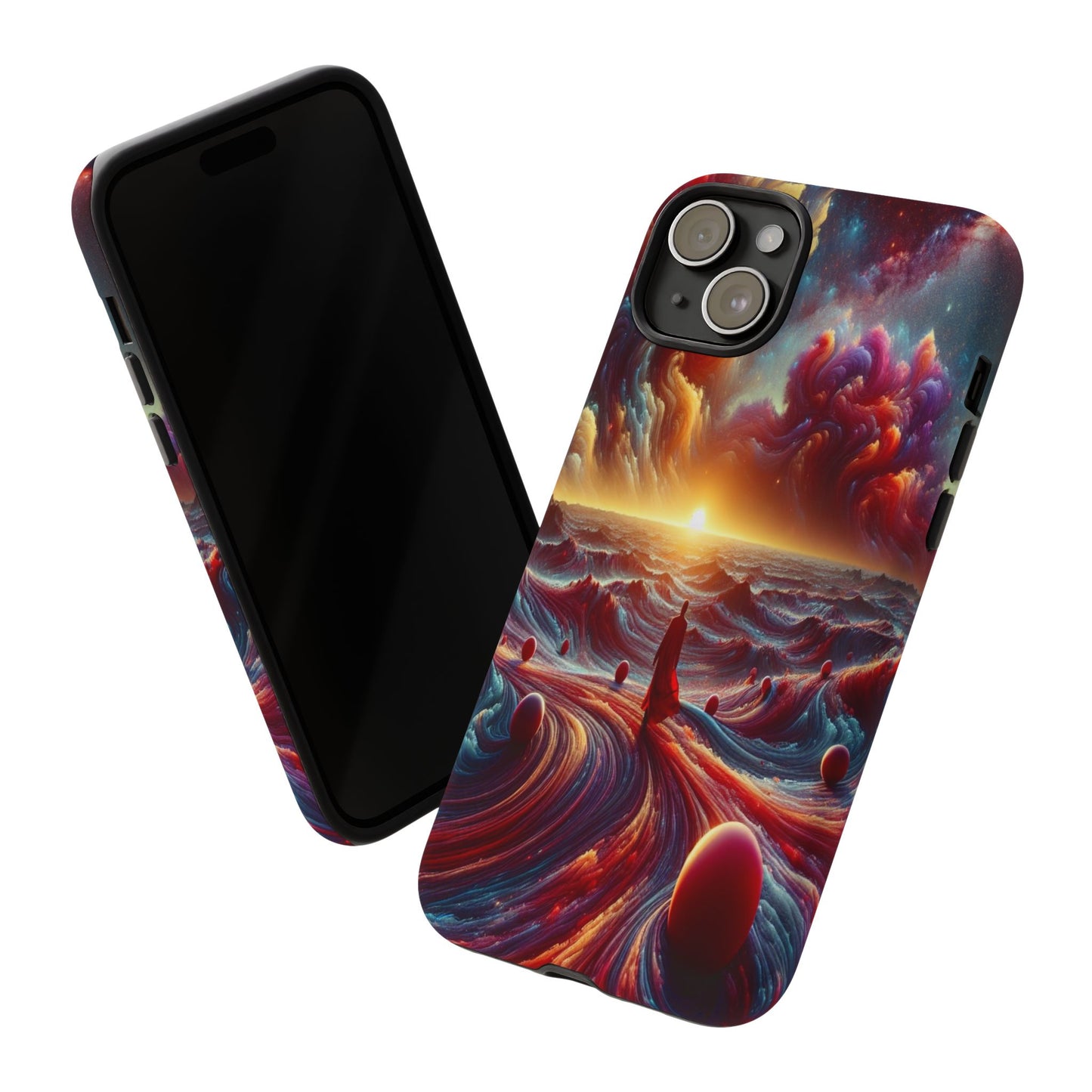 Journey Through Celestial Waves - Phone Case