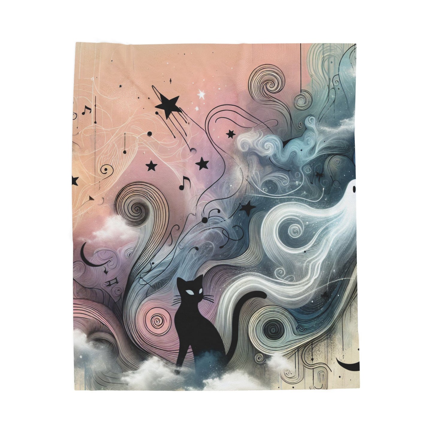 Mystical Whispers of the Night - Plush Blanket