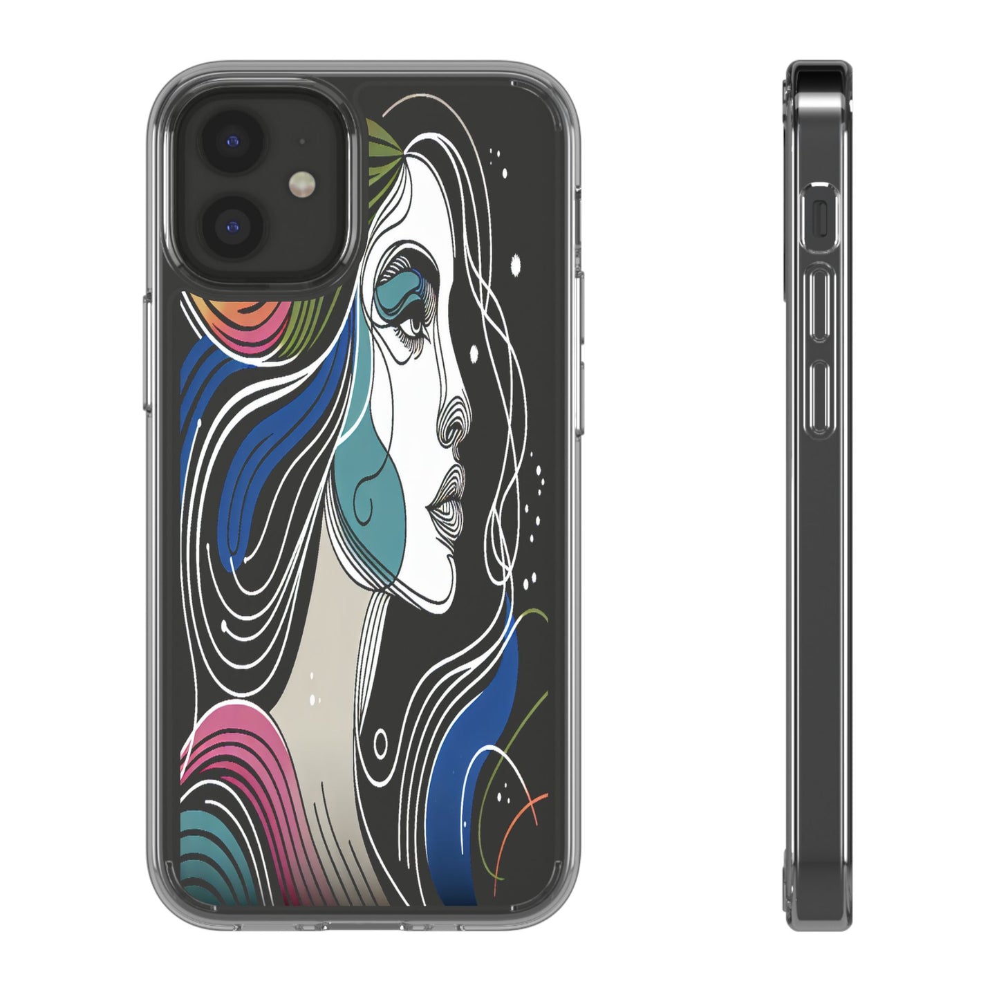 Transparent Portrait of Imagination Iphone Case Compatible With Iphone 16 15 14 - Clear Phone Cover