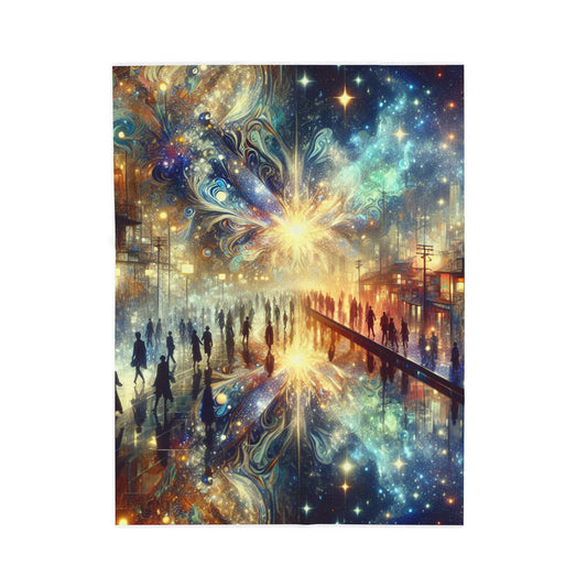 Stellar Convergence in the City- Plush Blanket