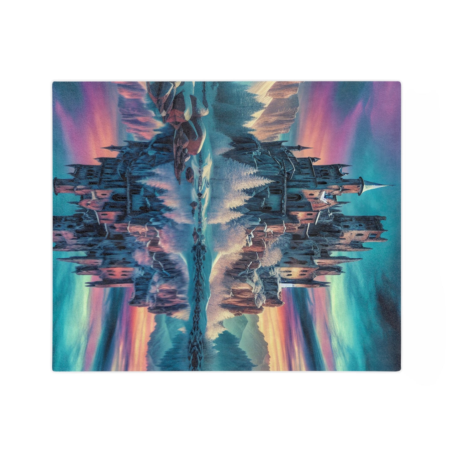 Winter Castle at Lakeside - Minky Blanket