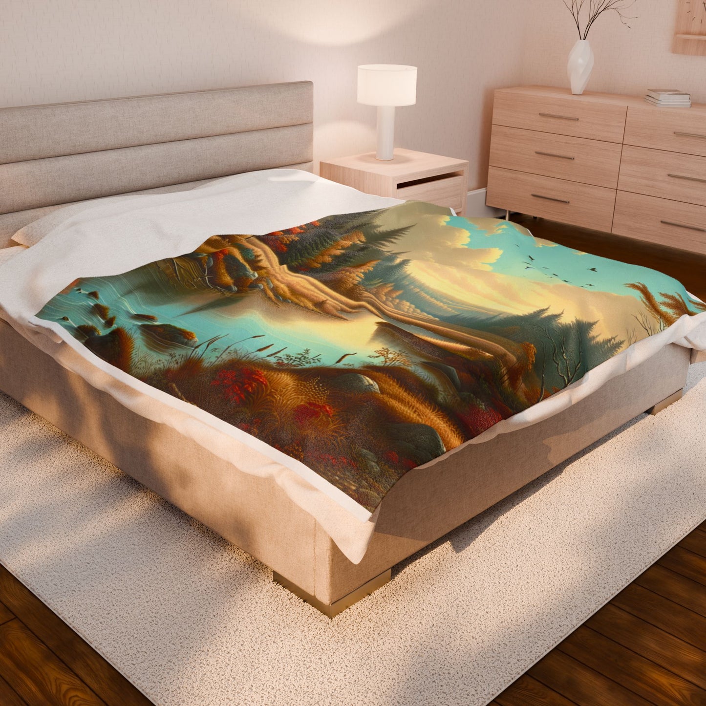 Rippling Serene Expanse- Plush Blanket