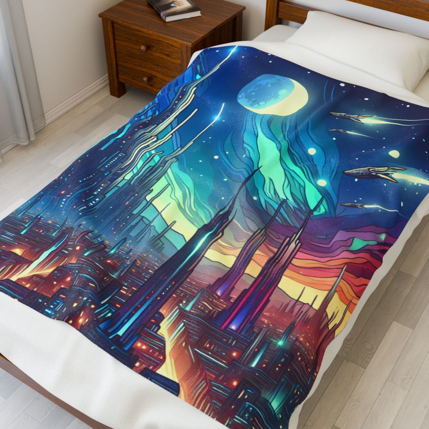 Future Skies Exploration - Plush Blanket