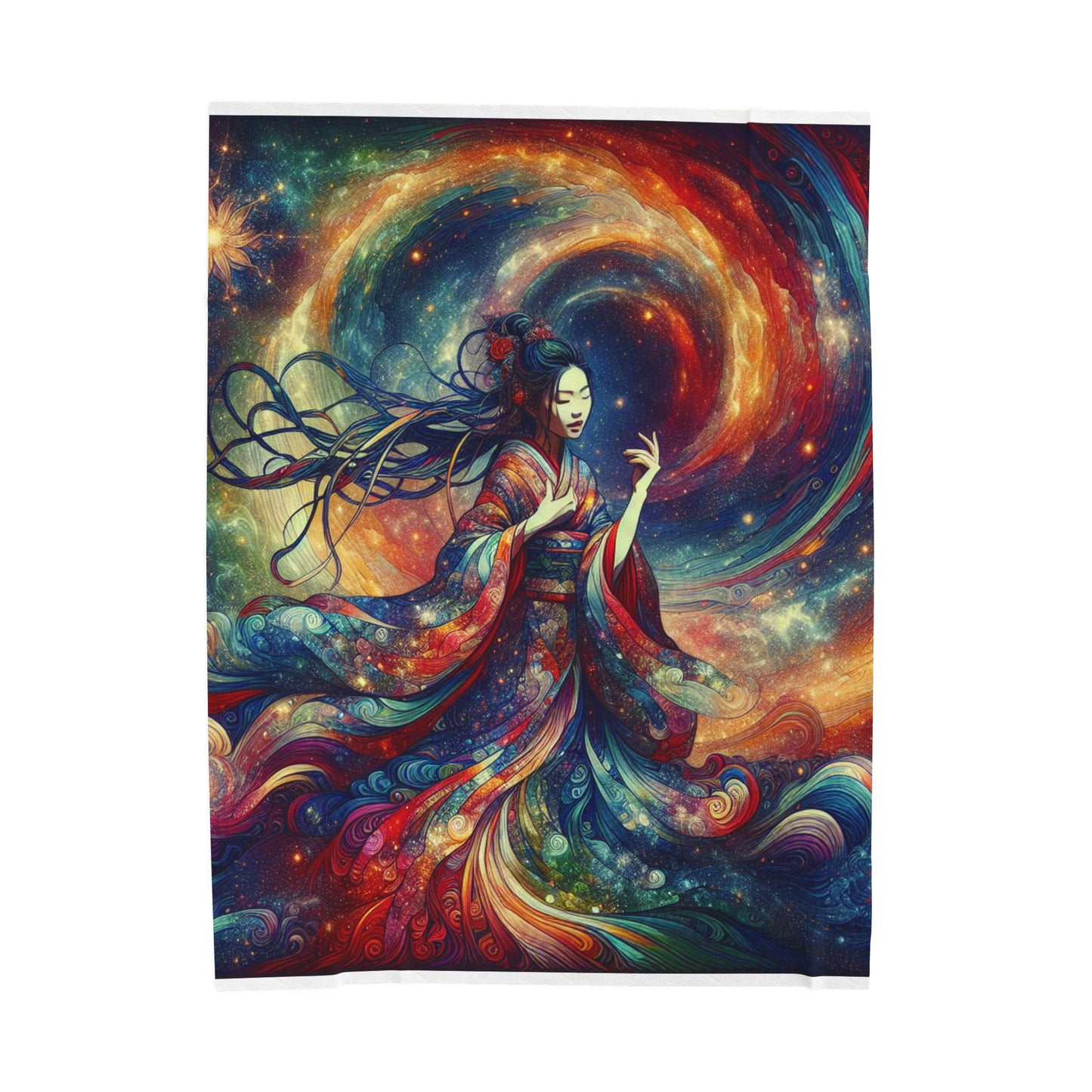 Mystical Universe Dance - Plush Blanket