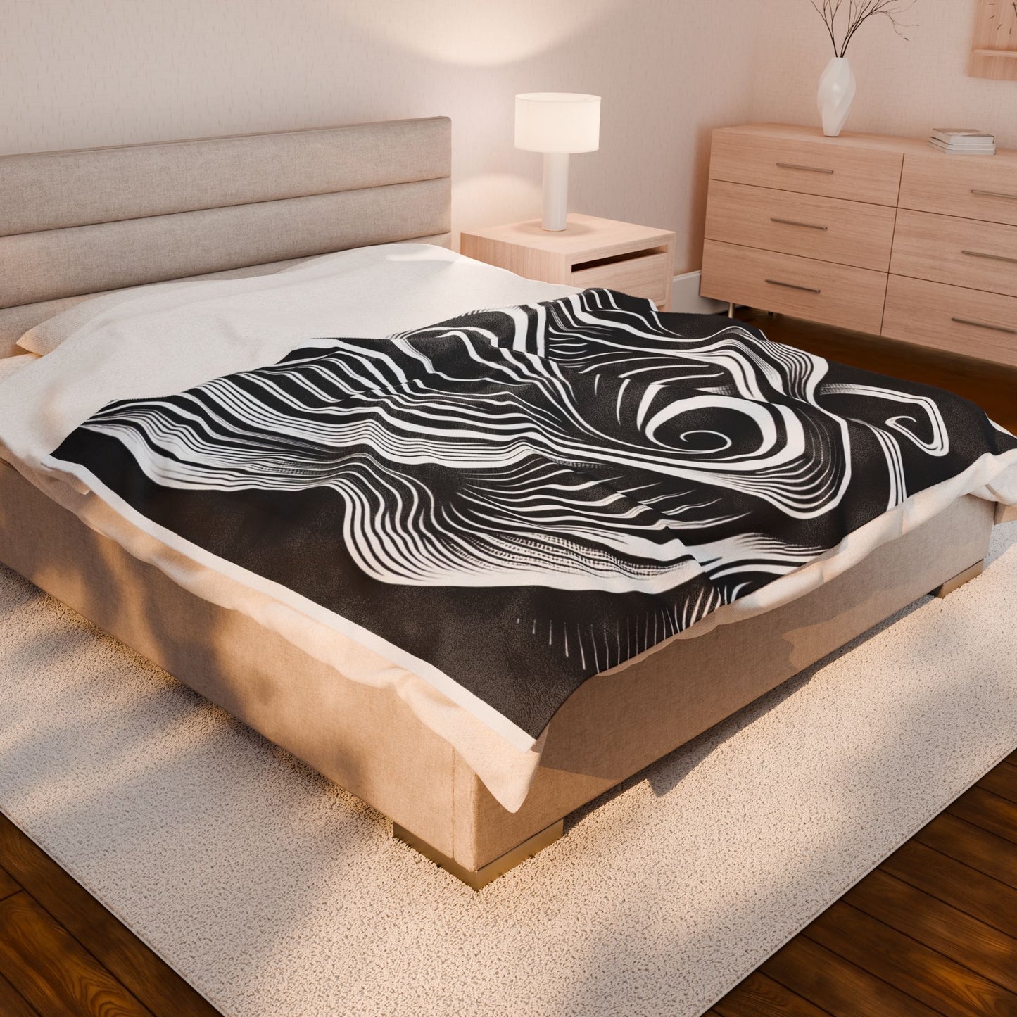 Flowing Curves Visuals - Plush Blanket