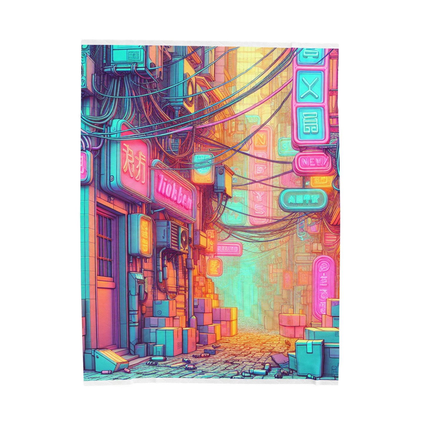 Neon Alley Vibrance - Plush Blanket