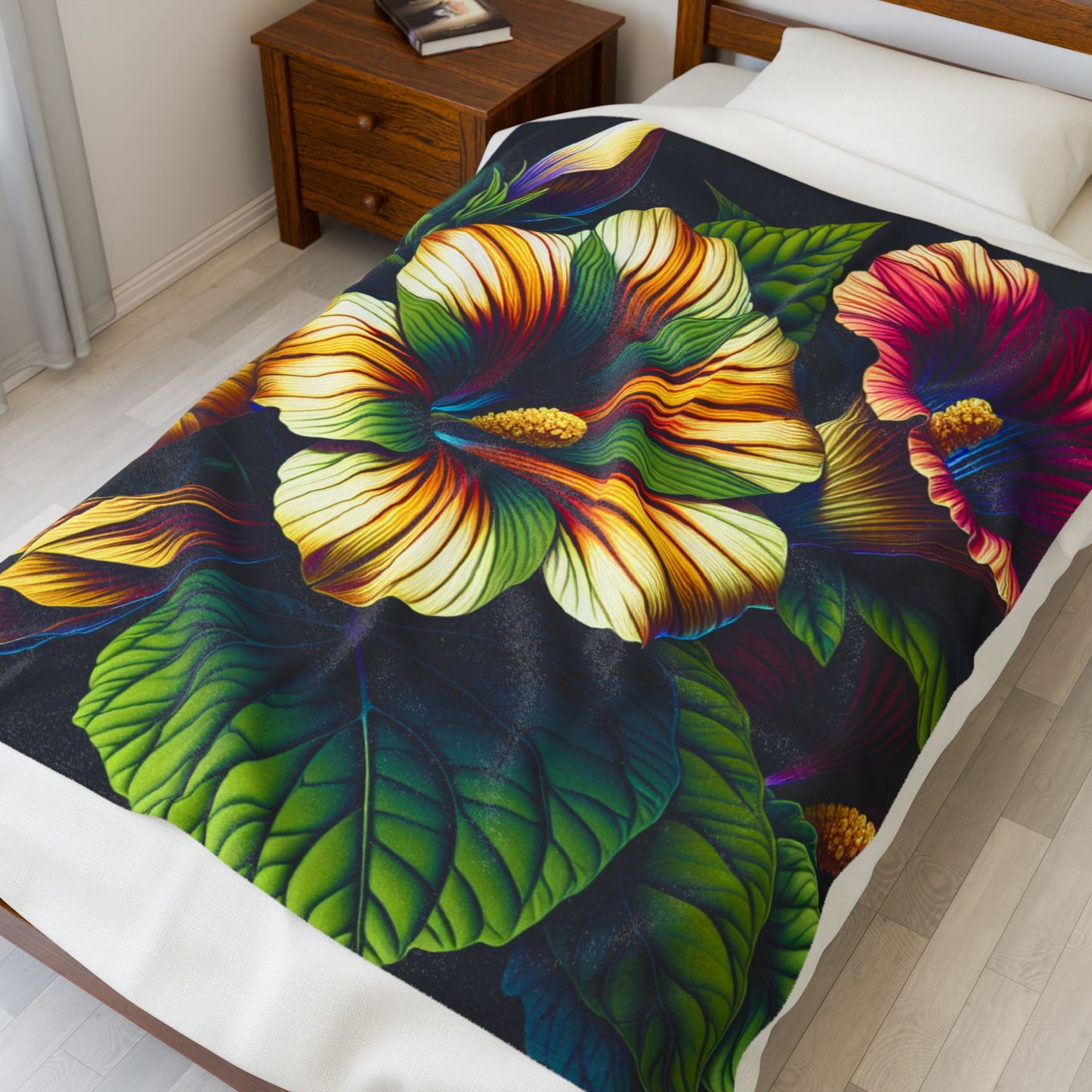 Vivid Petal Infusion- Plush Blanket