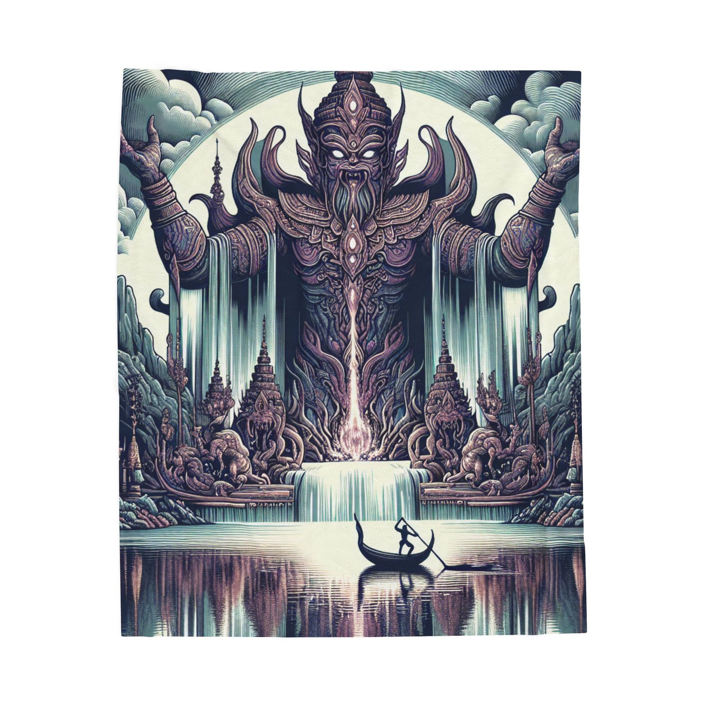 Mystic Guardian of the Waters - Plush Blanket