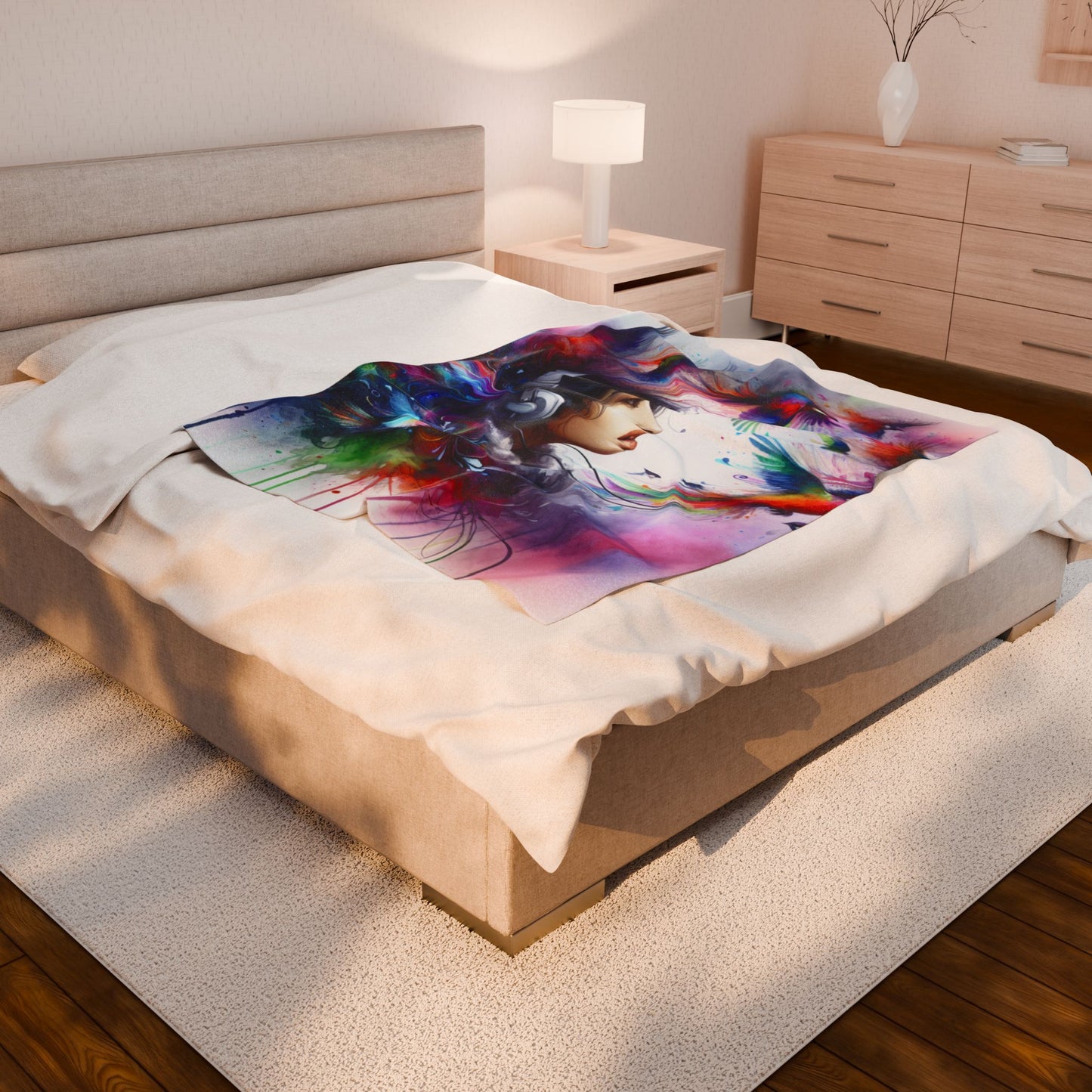 Harmony of Wings and Sound - Plush Blanket
