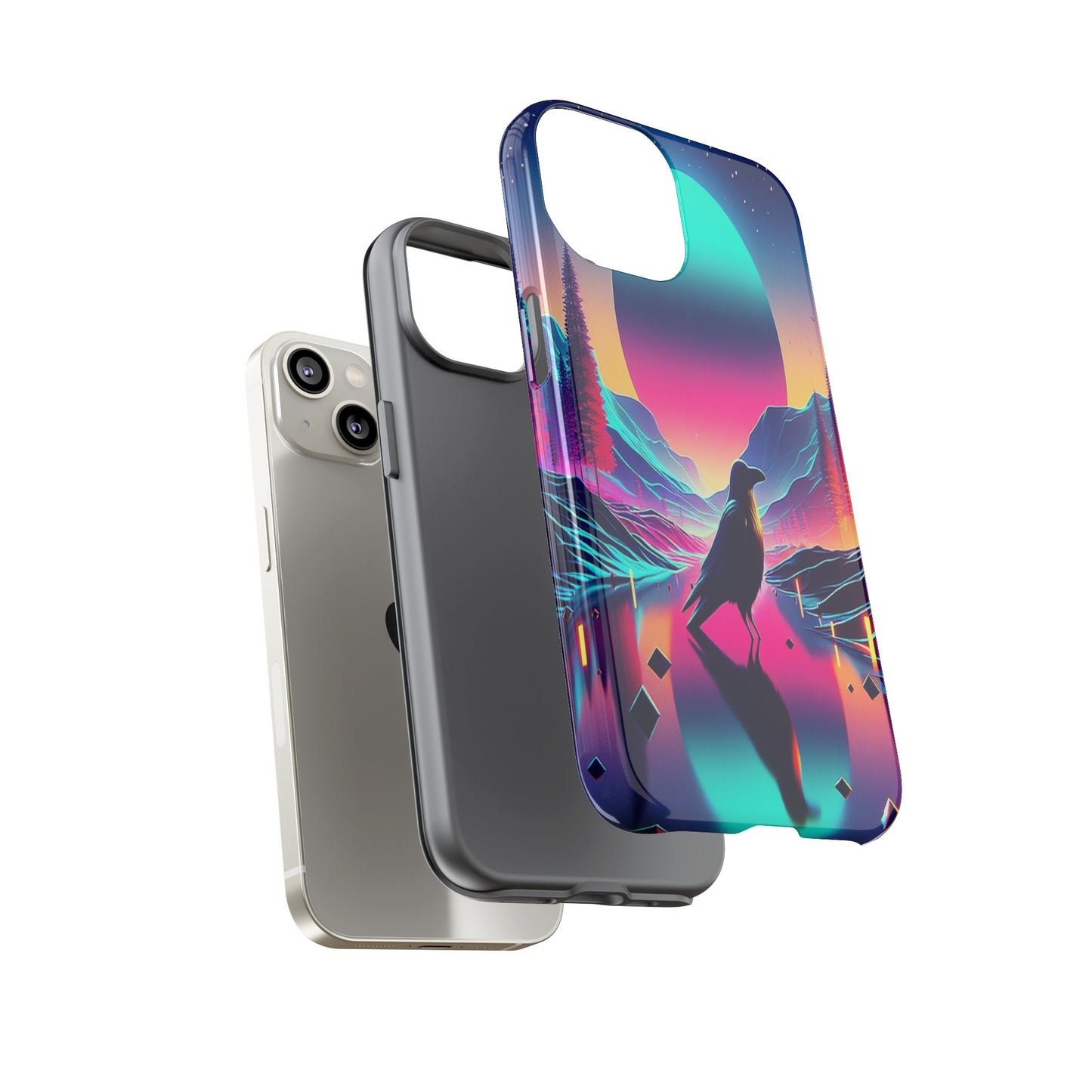 Celestial Horizon with Raven - Phone Case