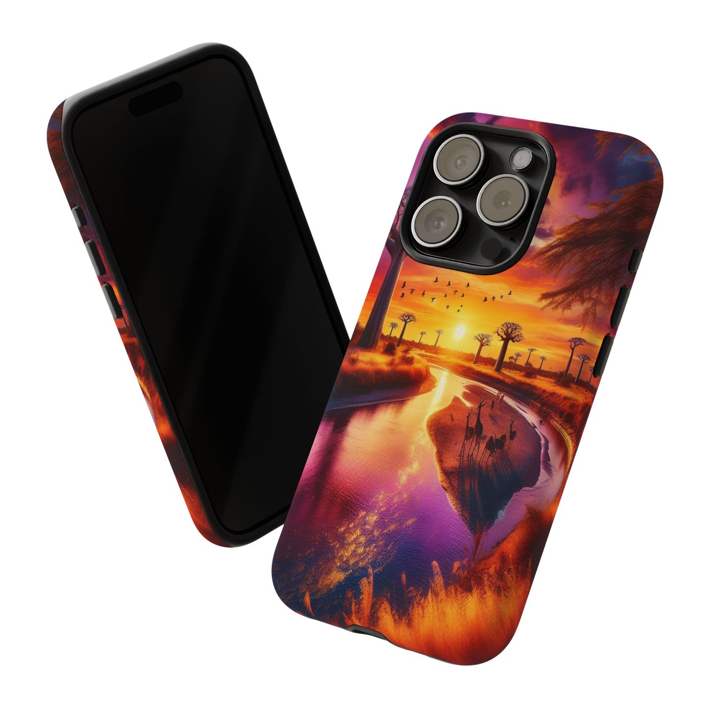 Journey Through Radiant Savannah - Phone Case