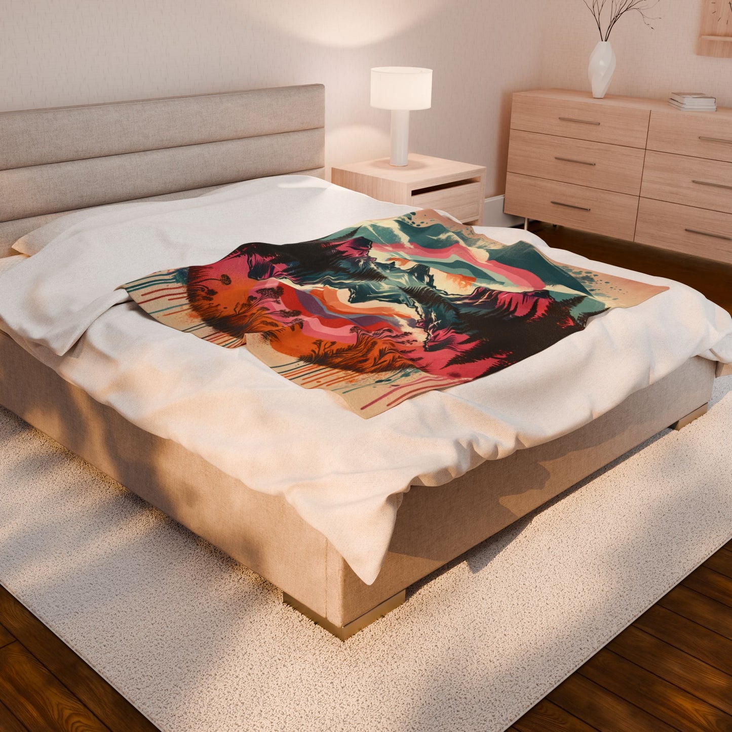 Chromatic Echoes in Nature - Plush Blanket