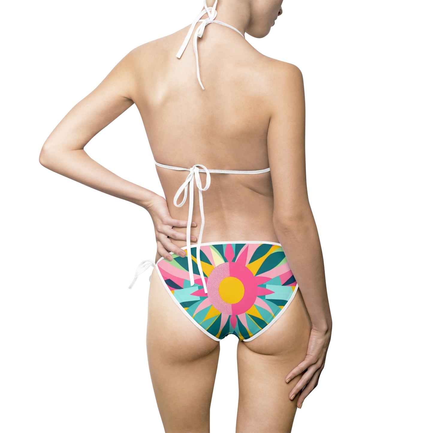 Women's Abstract Melody of Spring Colors Bikini Swimsuit