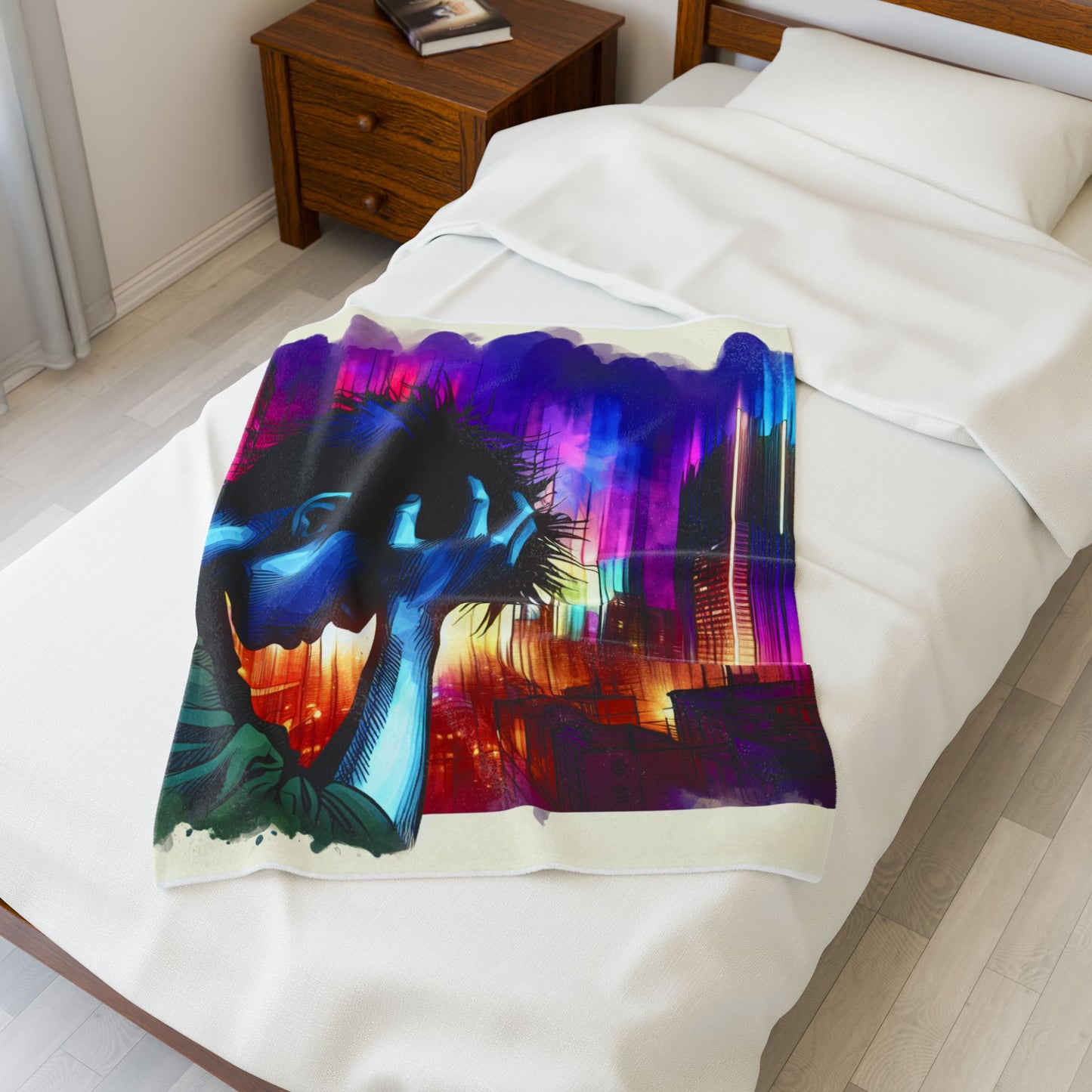 City Lights Contemplation - Plush Blanket