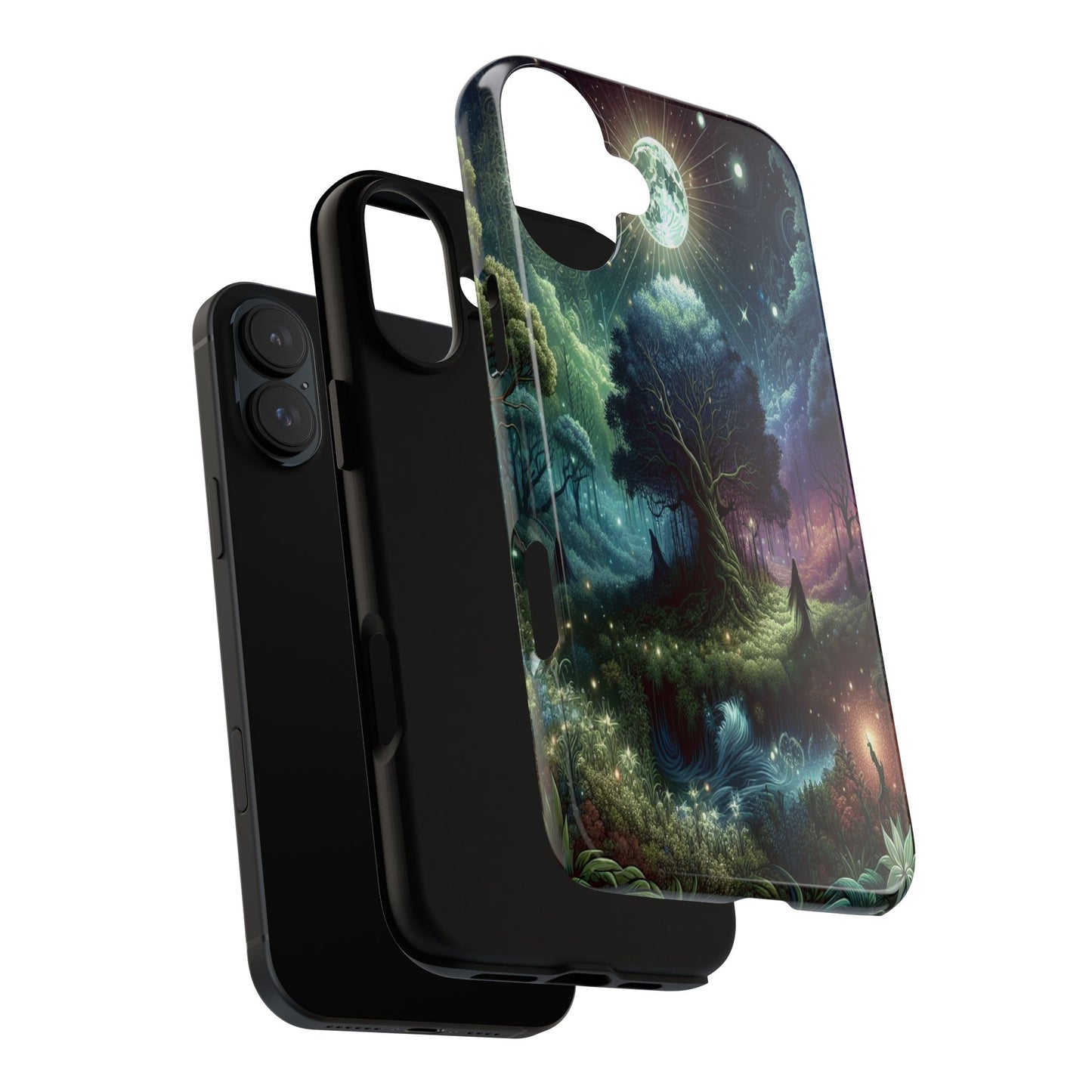 Luminous Forest Nightscape - Phone Case