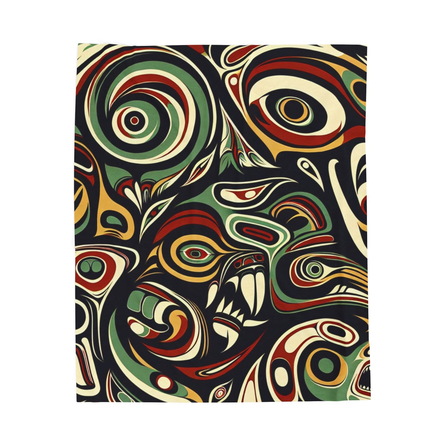 Intriguing Indigenous Patterns- Plush Blanket