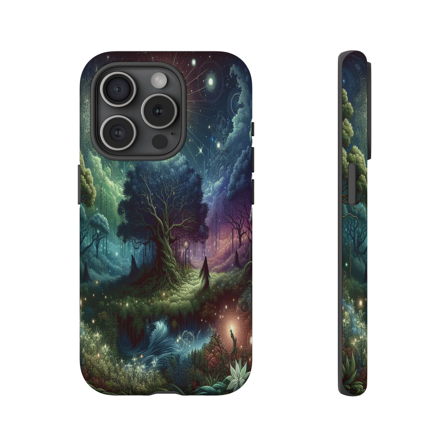 Luminous Forest Nightscape - Phone Case