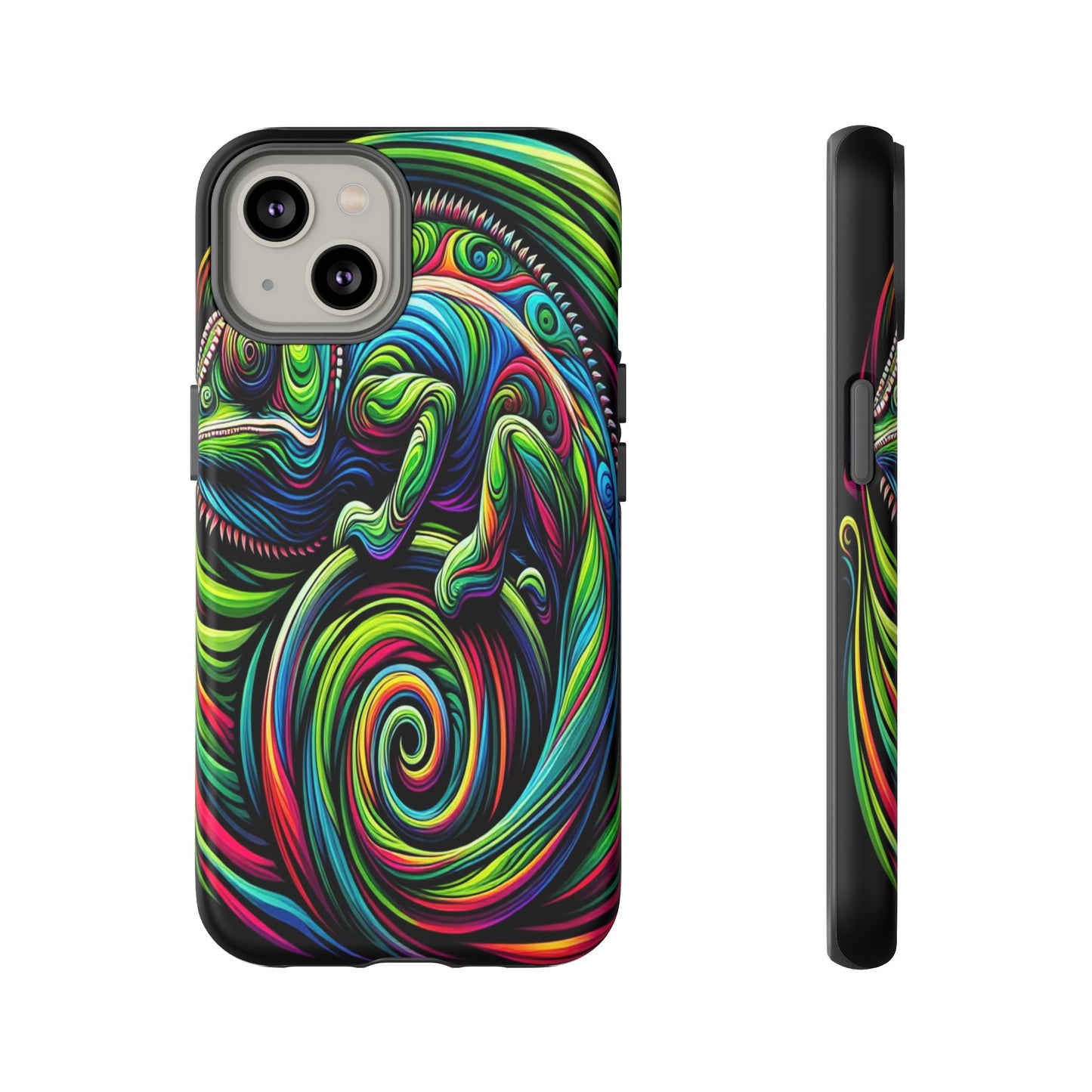 Chameleon in a Kaleidoscope Maze - Phone Case
