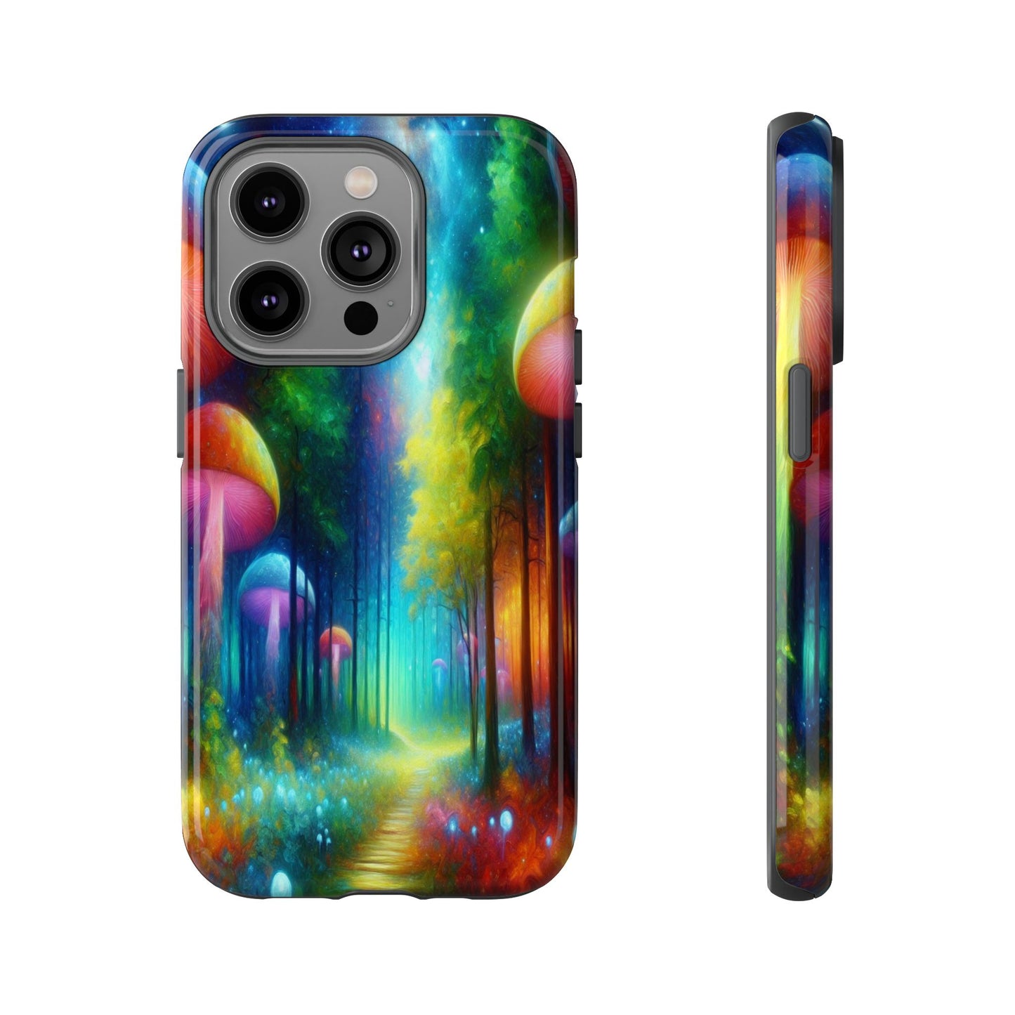 Mushroom Pathway in a Mystical Forest - Phone Case