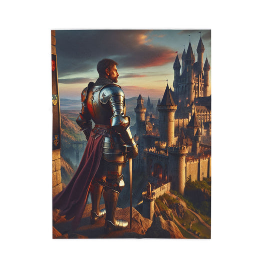 Sentinel at Sunset Castle- Plush Blanket