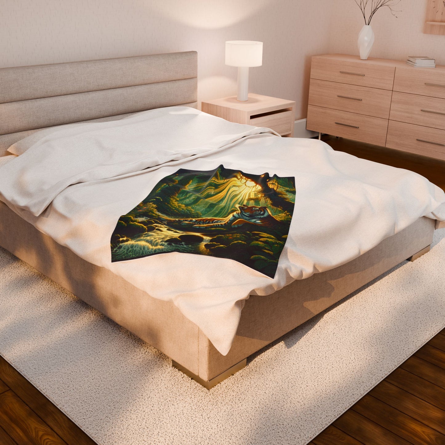 Majestic Jungle Reverie - Plush Blanket