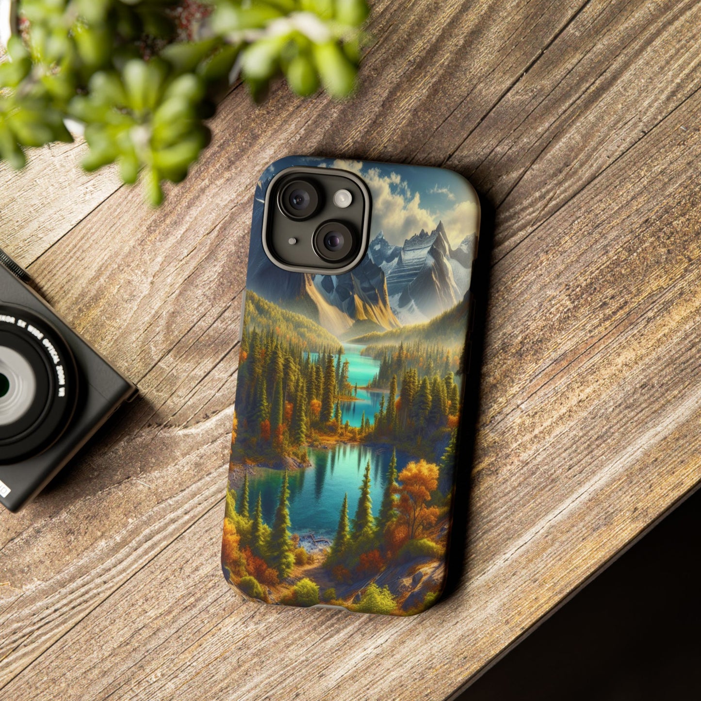 Radiant Peaks and Tranquil Waters - Phone Case