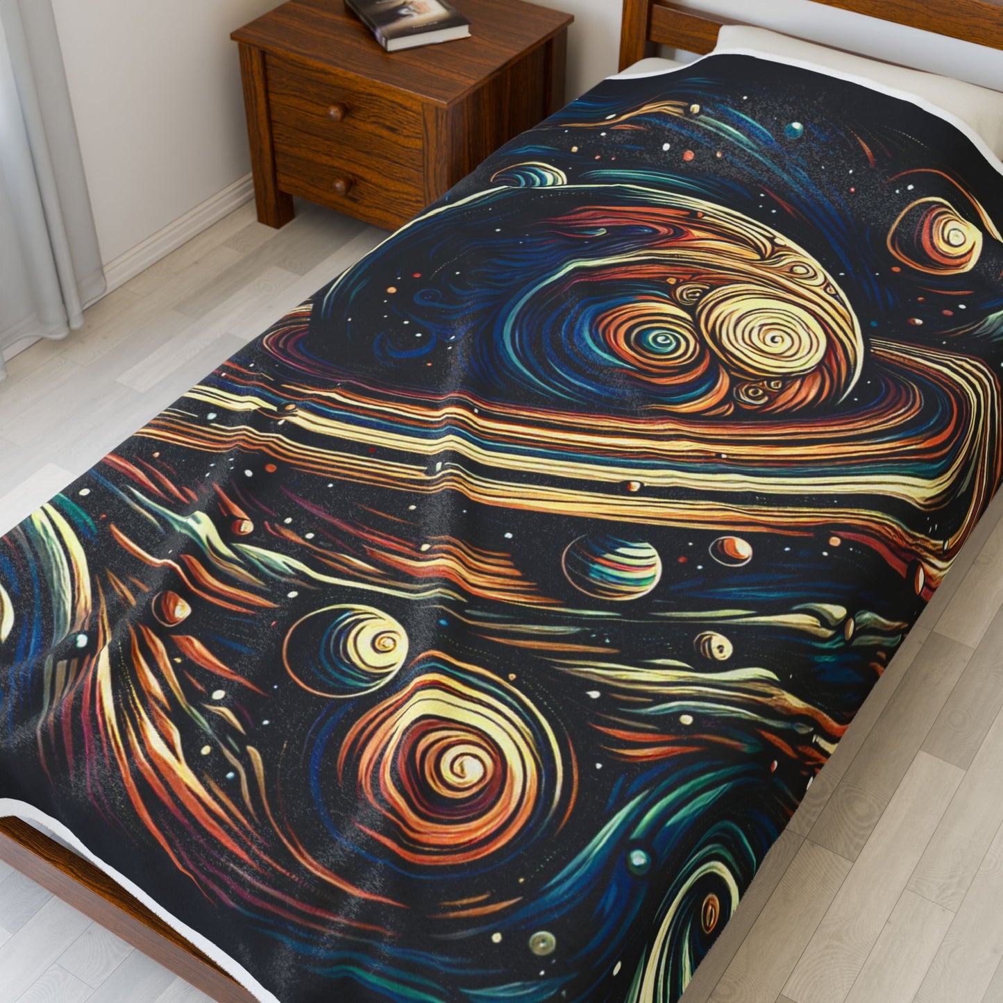 Galactic Whirls of Wonder - Plush Blanket