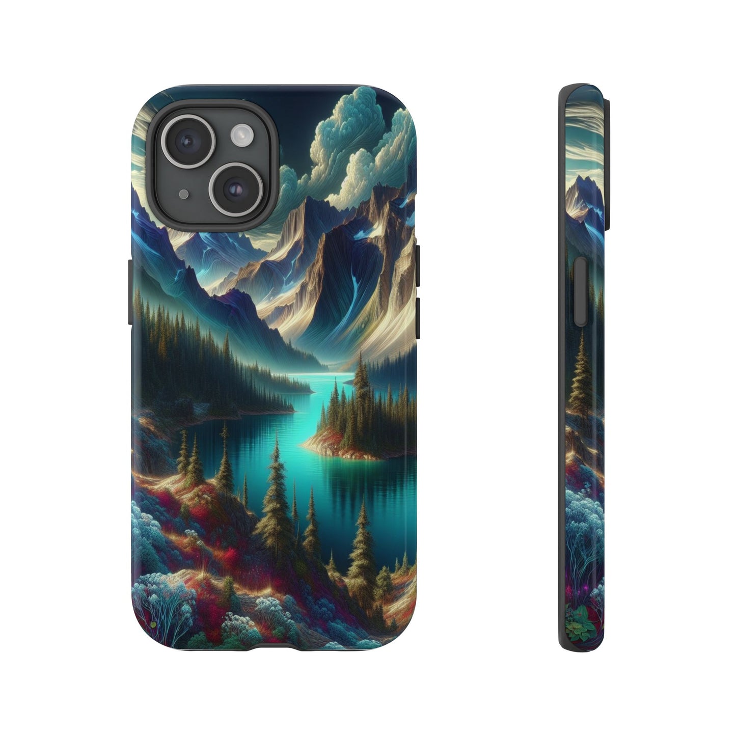 Custom ProtectiveMajestic Peaks and Tranquil WatersIphone Case Compatible With Iphone 16 15 14 - Phone Cover