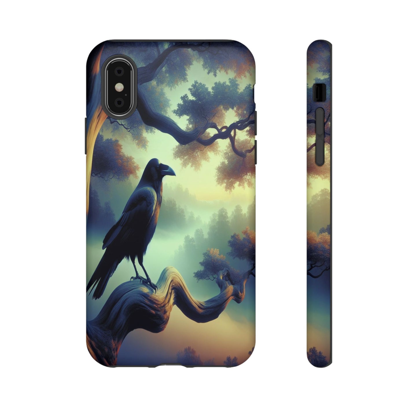 Raven in the Misty Forest - Phone Case