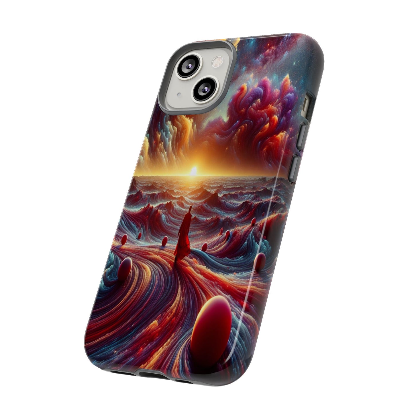 Journey Through Celestial Waves - Phone Case