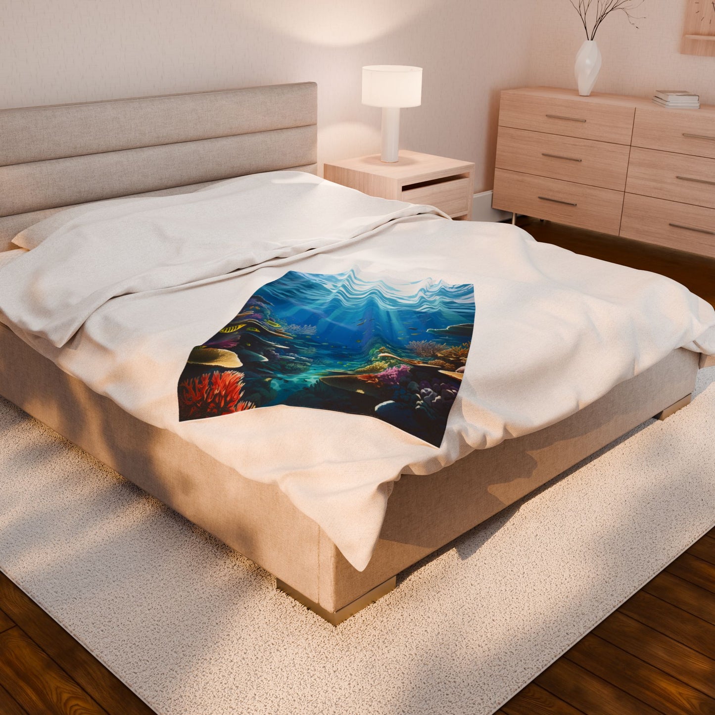 Underwater Haven of Tranquility- Plush Blanket