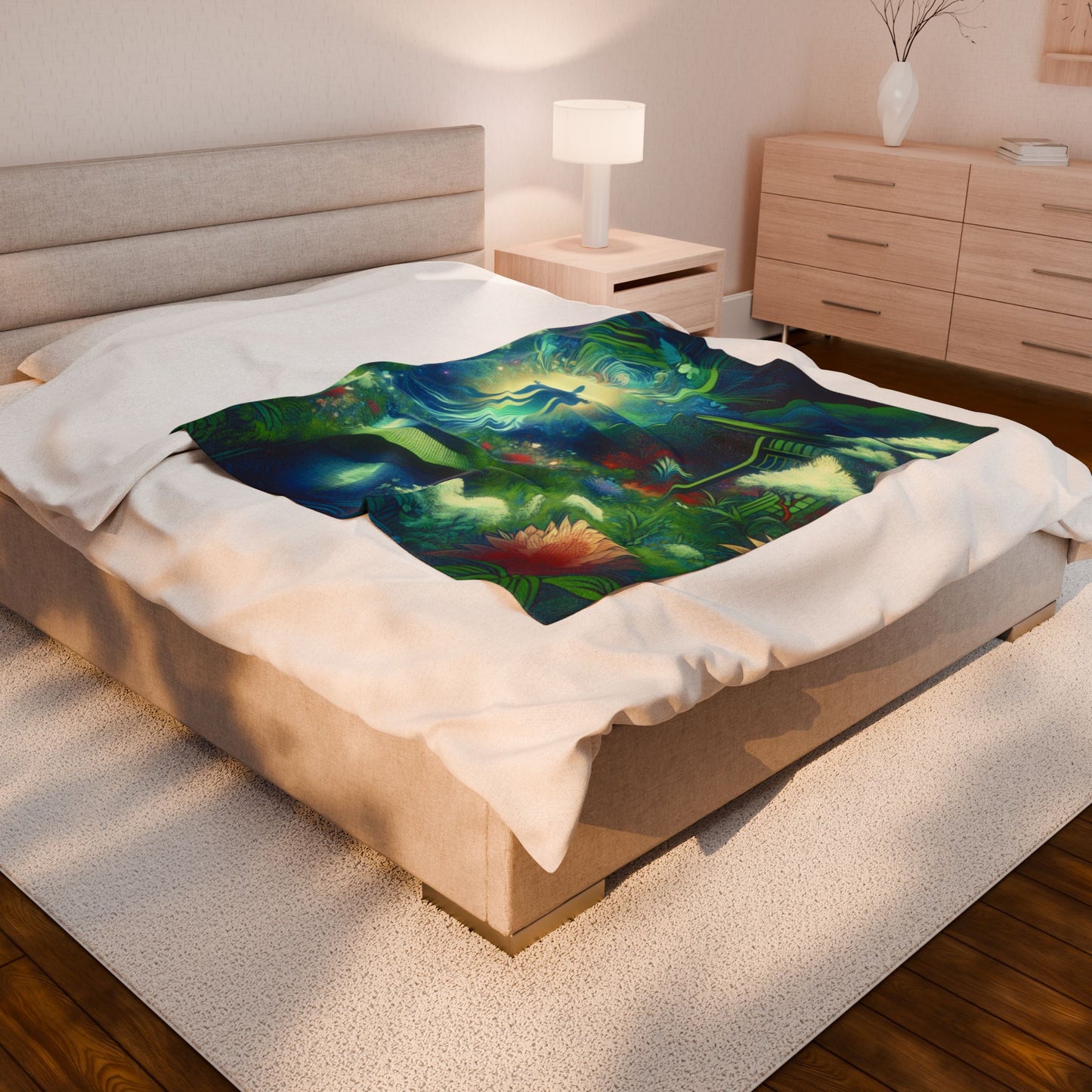 Mystic Garden Awakening - Plush Blanket
