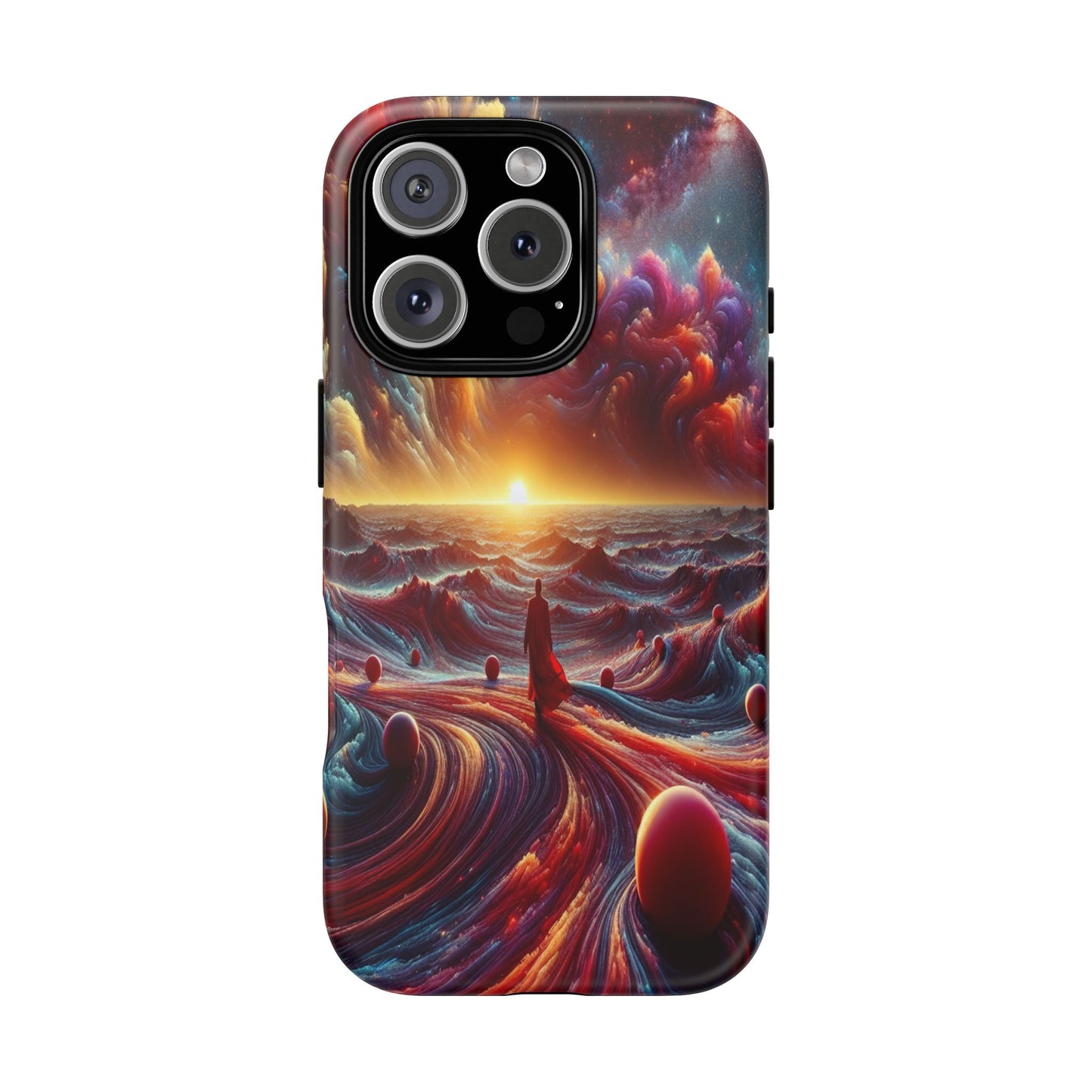 Journey Through Celestial Waves - Phone Case