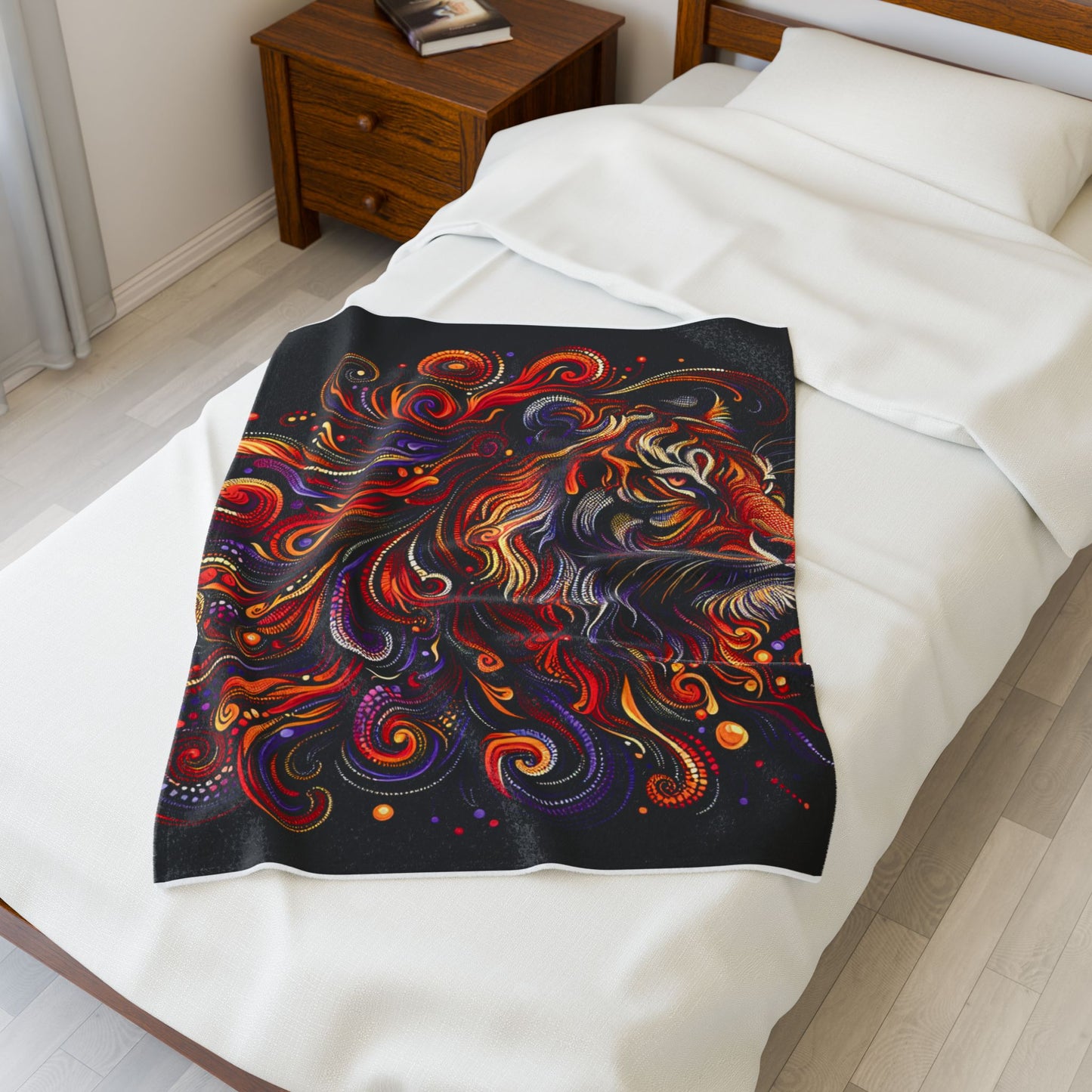 Feline Majesty Unleashed - Plush Blanket