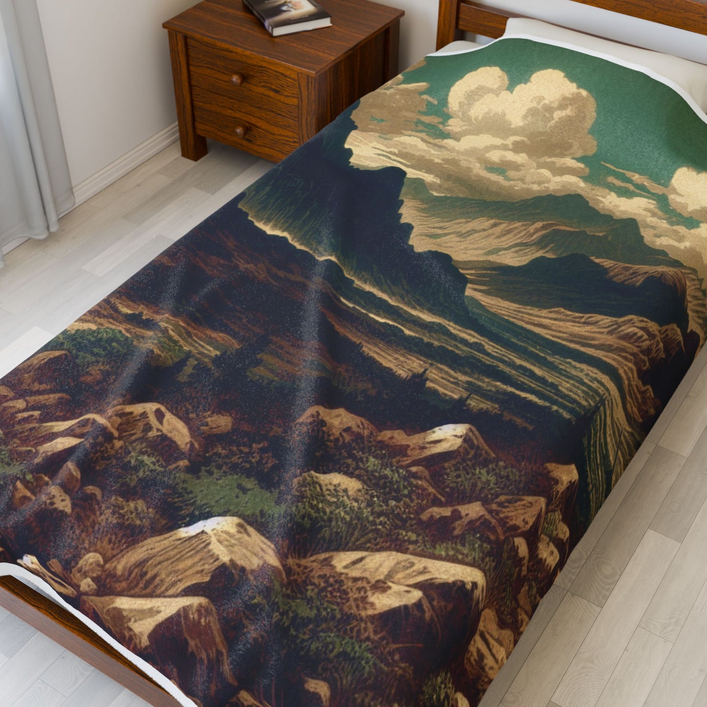 Alpine Wilderness at Dawn- Plush Blanket