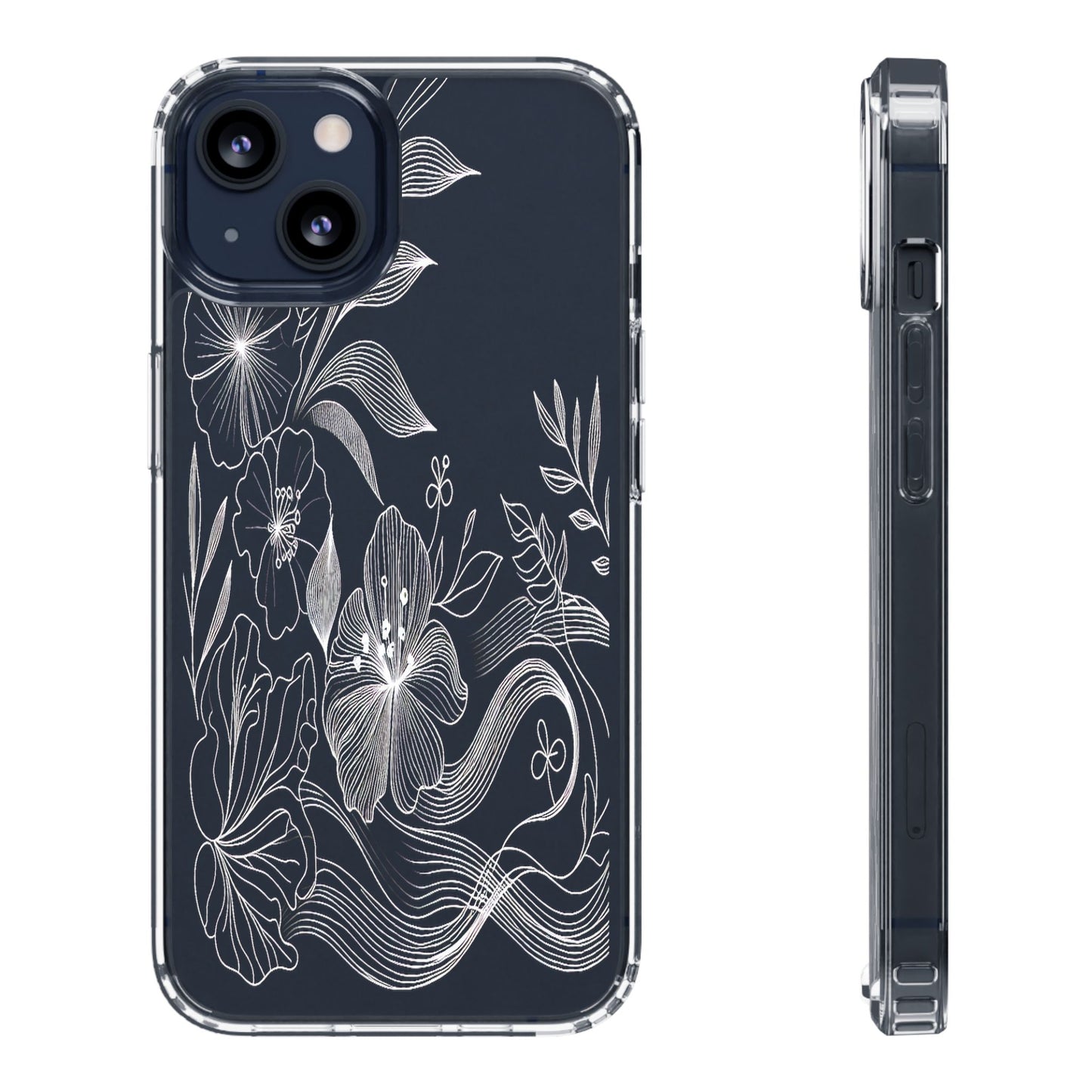 Transparent Petals in Motion Iphone Case Compatible With Iphone 16 15 14 - Clear Phone Cover