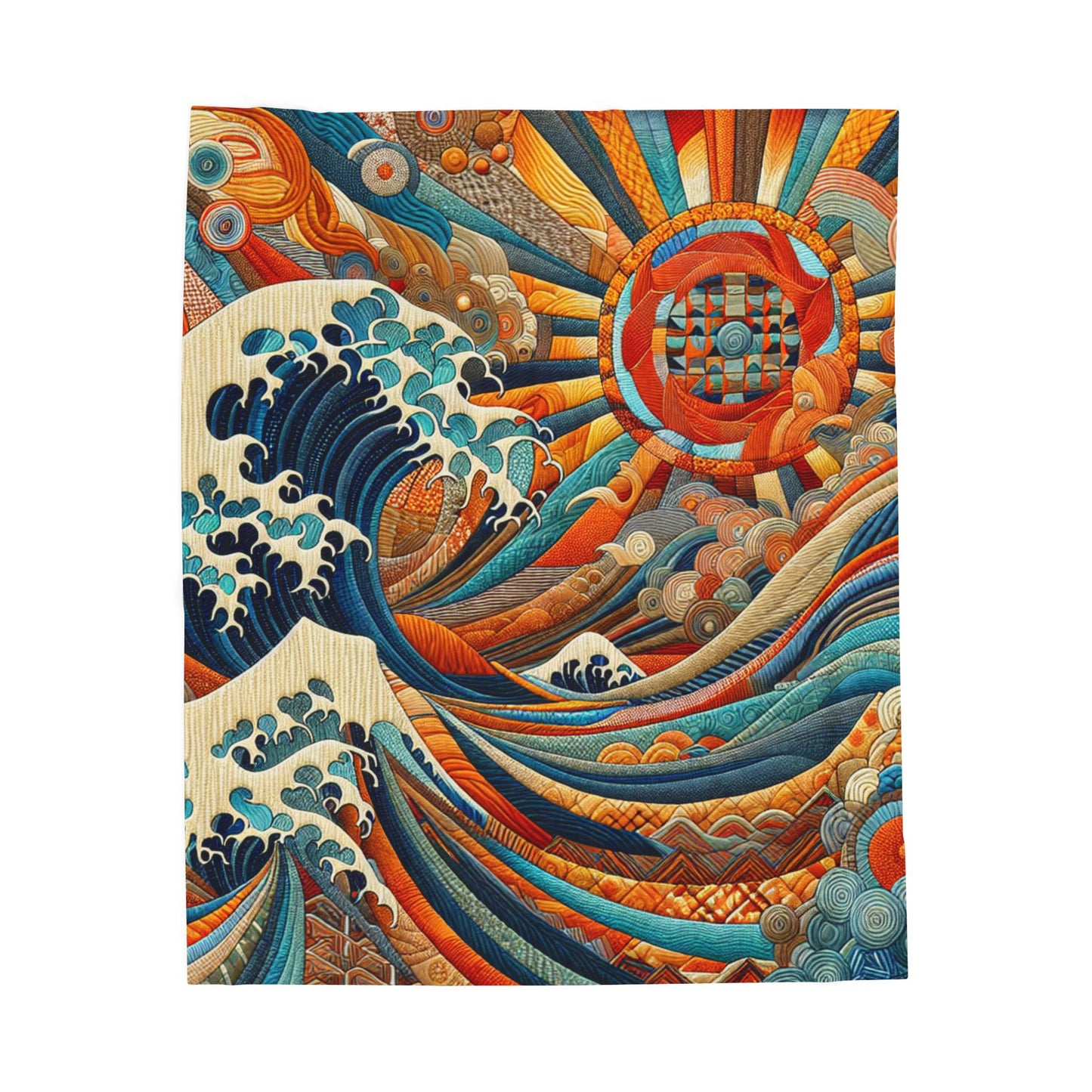 Oceanic Tapestry Unveiled - Plush Blanket