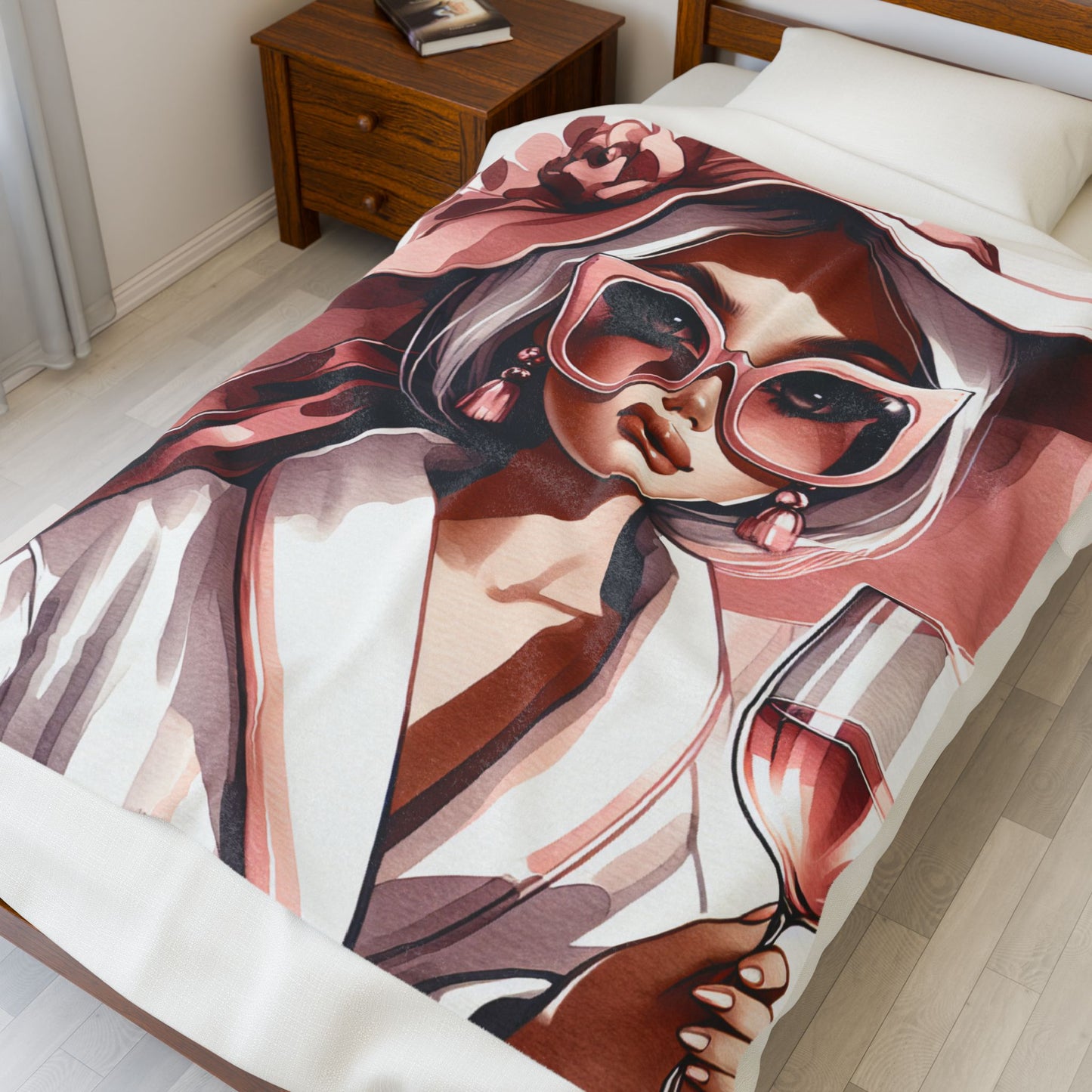 Chic Rosé Moment - Plush Blanket