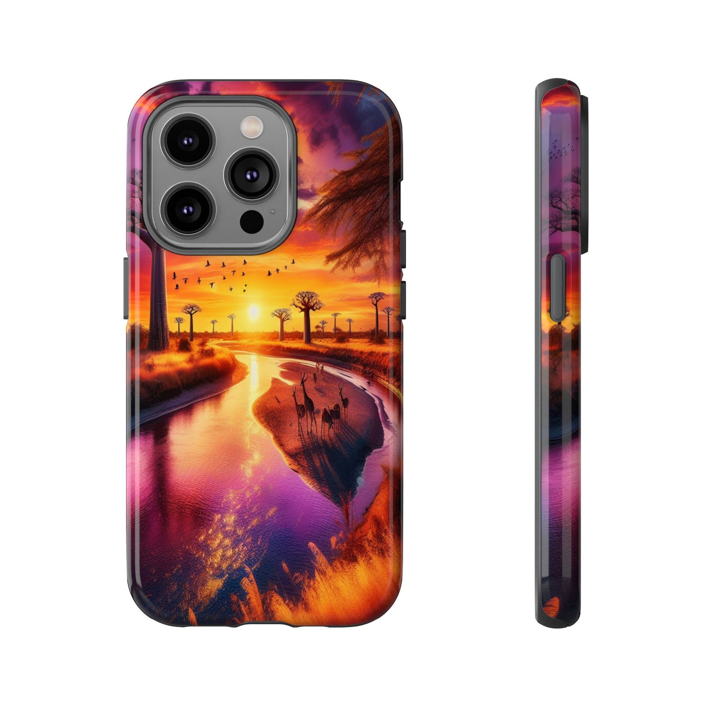 Journey Through Radiant Savannah - Phone Case