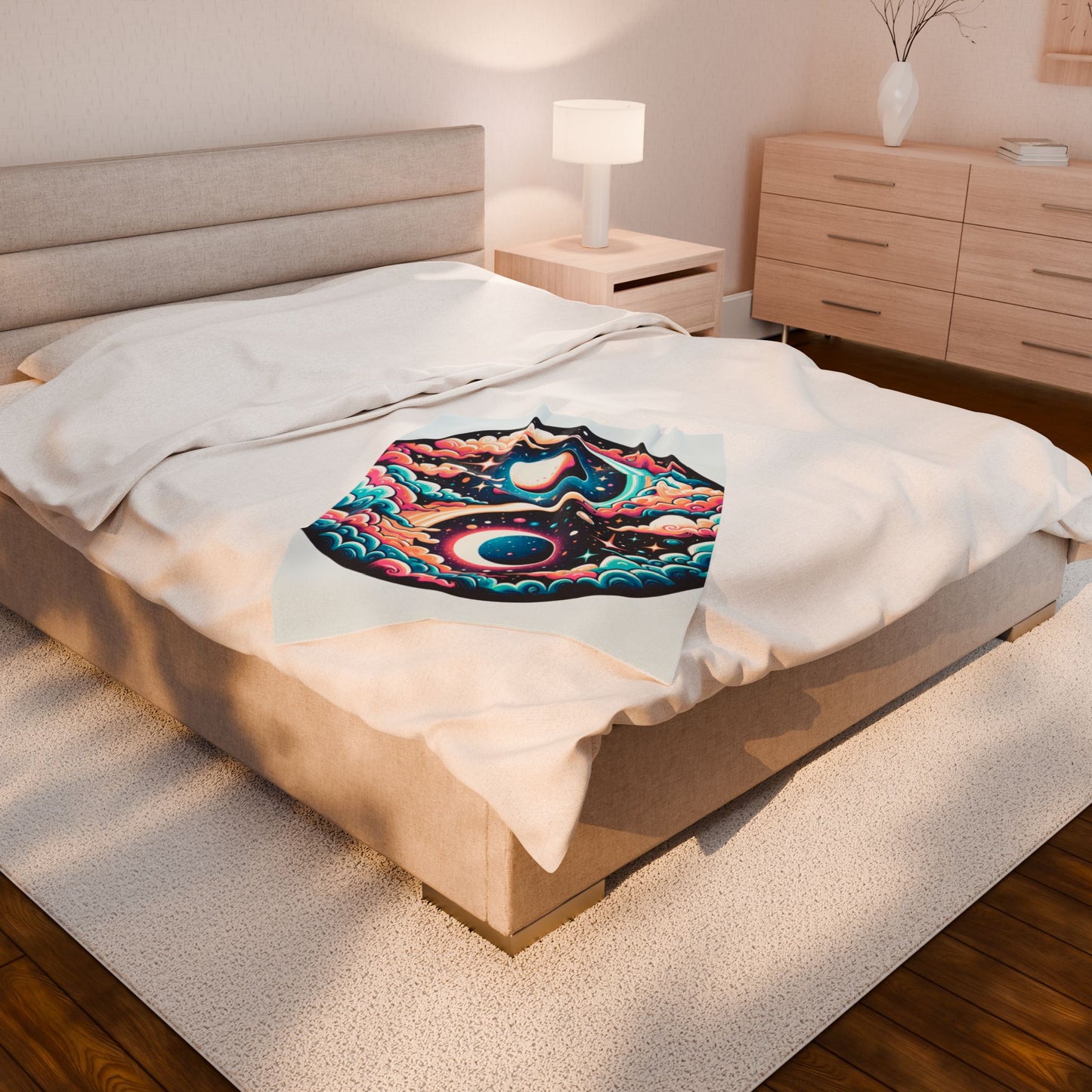 Cosmic Balance Unveiled - Plush Blanket