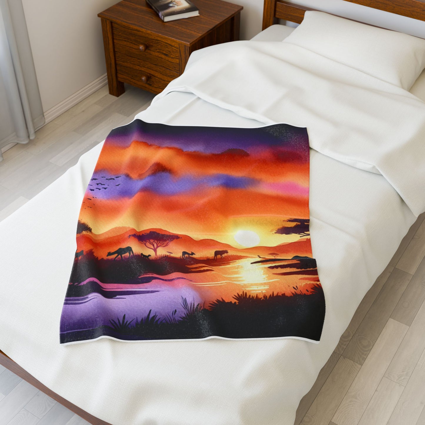 African Wilderness Aura - Plush Blanket